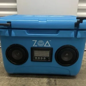47 Quart Hard Cooler Box with Built-In Bluetooth Speakers Zoa Energy Drink Rock