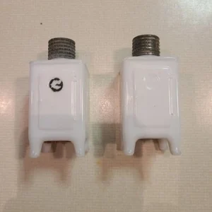 Vintage Milk Glass GE Refrigerator Ice Box Salt & Pepper Shaker Set Corks 1930's