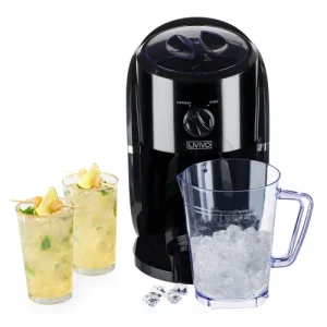 LIVIVO Electric Ice Crusher Black Slush Machine with 1L Jug Dual Settings